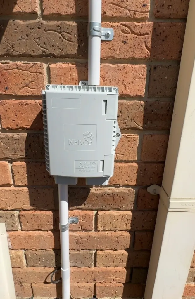 Fibre optics PCD outside box NBN Australia