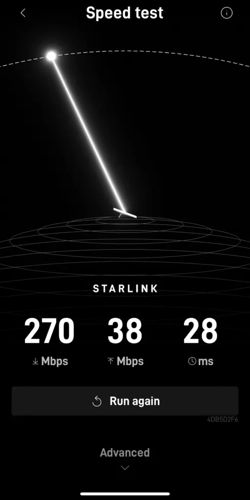Starlink speed test Hunter Valley
